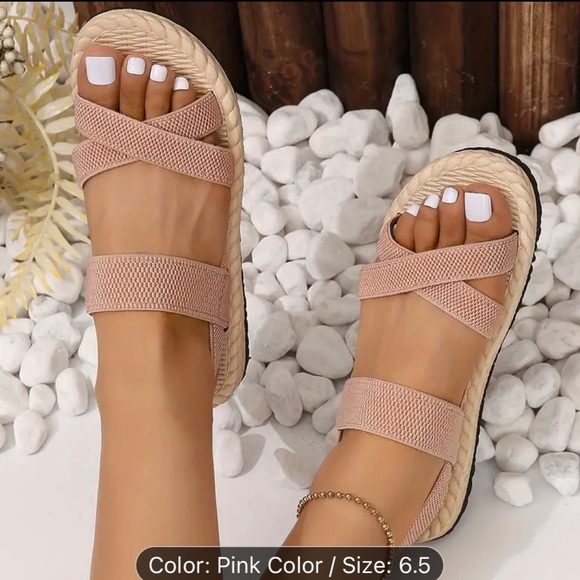 Brand new still in bag cute slide shoes with elastic - Picture 3 of 3